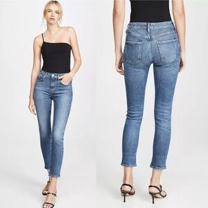 AGOLDE Toni Mid Rise Straight Jeans in Obscure Size 26